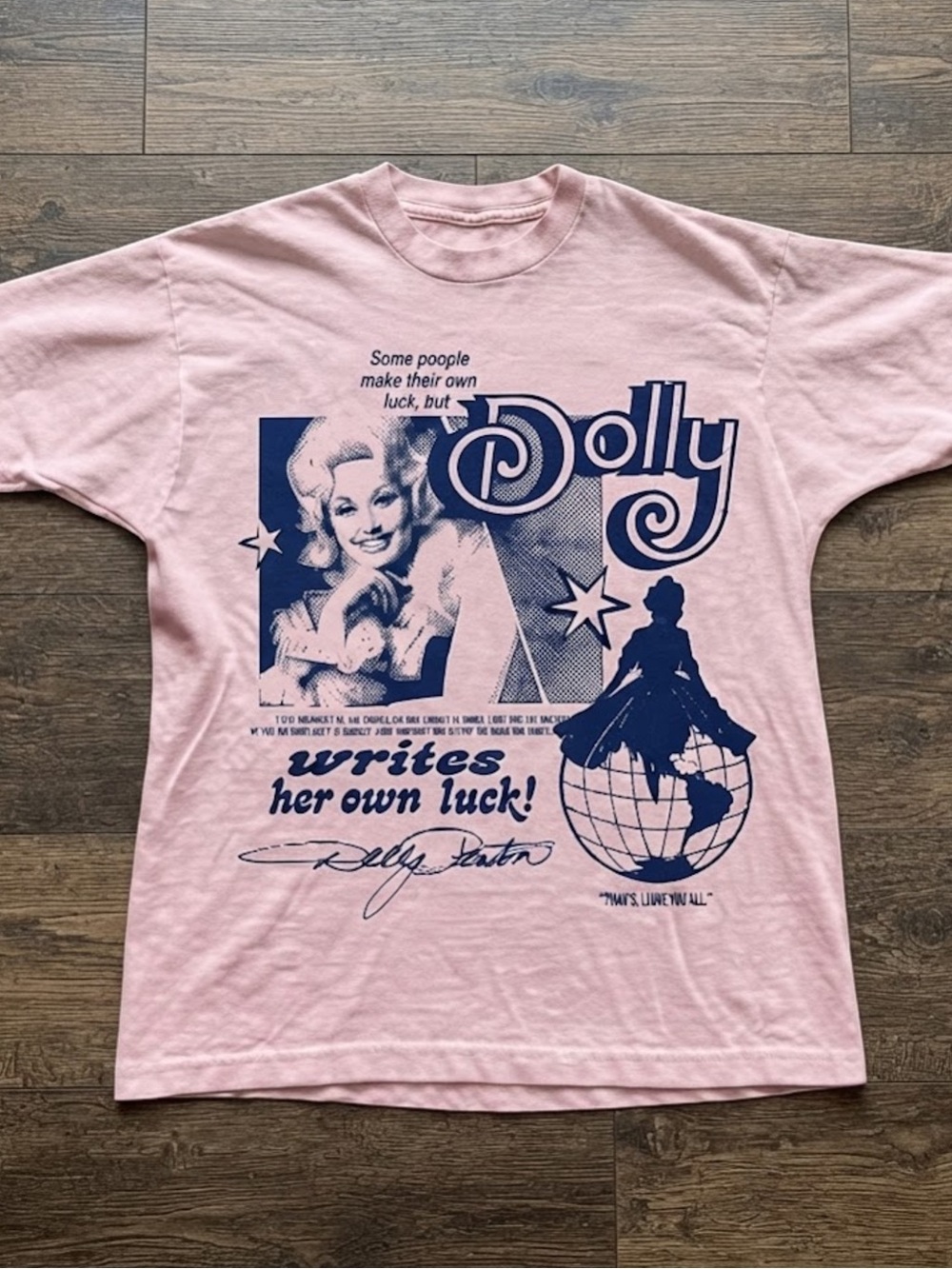 Dolly Quote Graphic Light Pink Heavy Cotton Gildan T-shirt